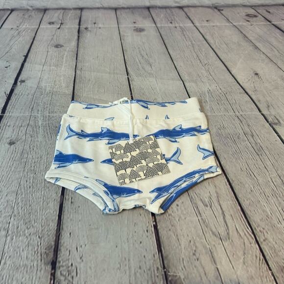 Kate Quinn Blue Sharks Viscose from Bamboo Bummies Baby Diaper Cover - Picture 1 of 3